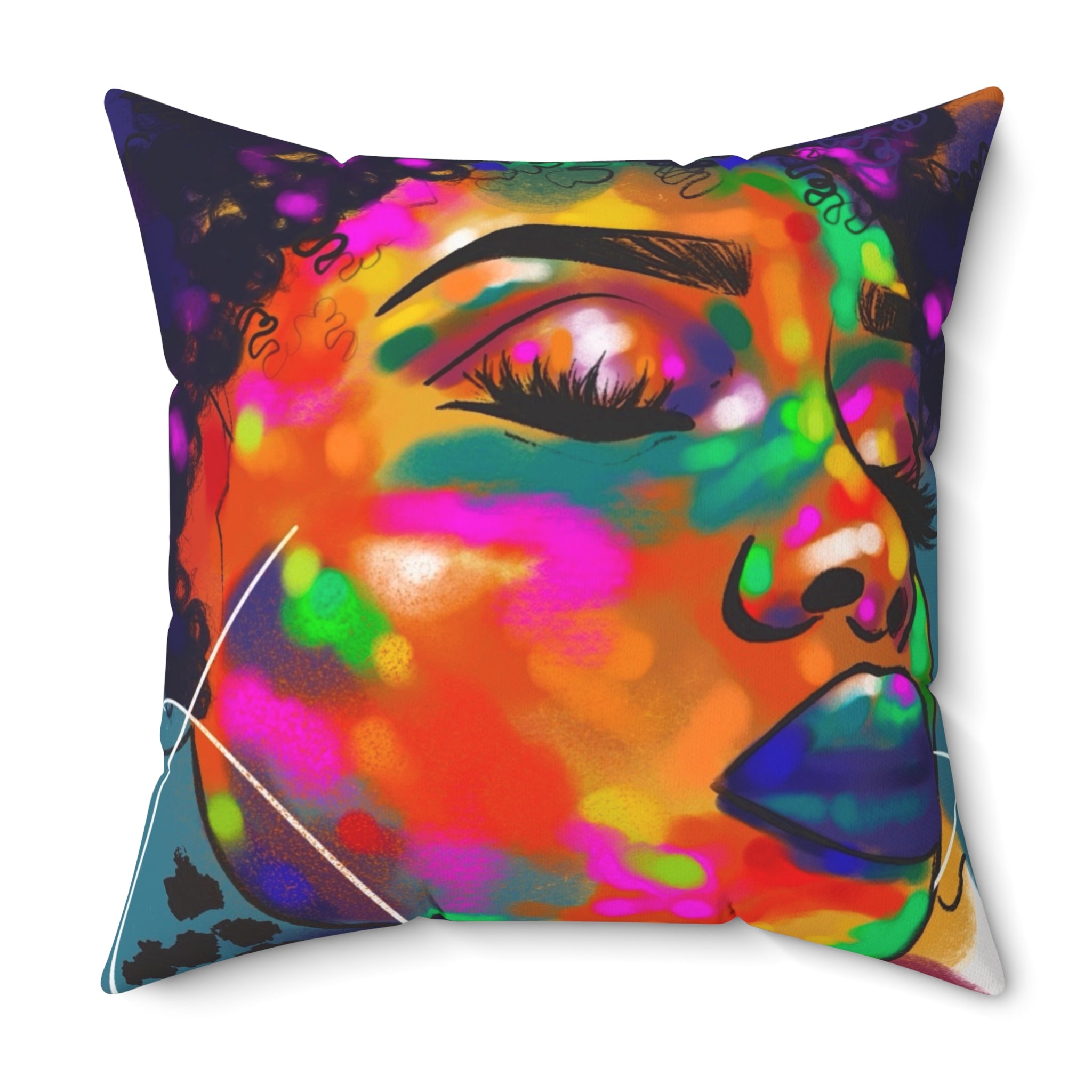 "Color Waves" Throw Pillow