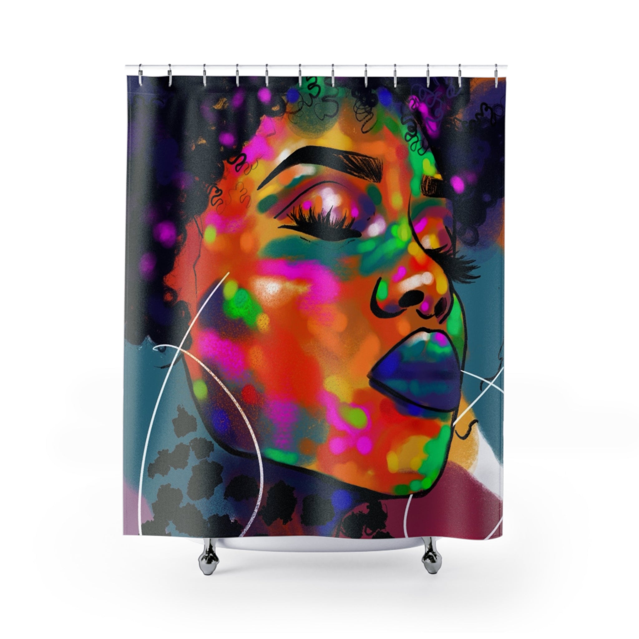 "Color Waves"  Shower Curtain