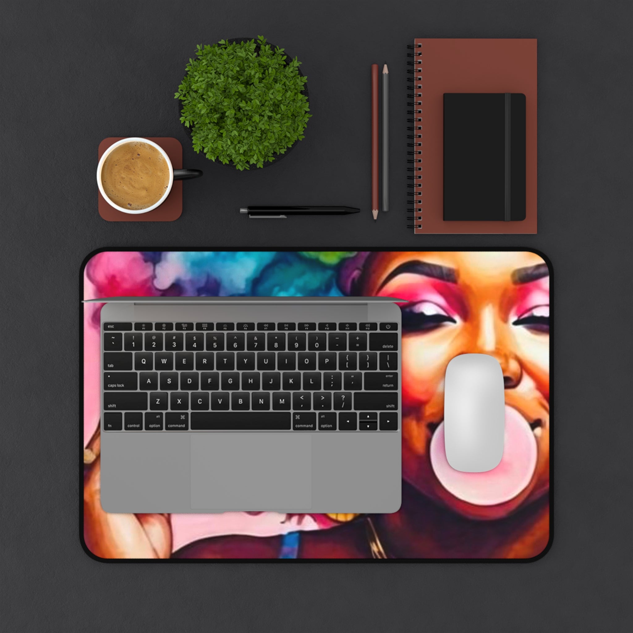 "Cotton Candy Bubble Gum" Desk Mat