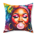 "Cotton Candy Bubble Gum" Throw Pillow