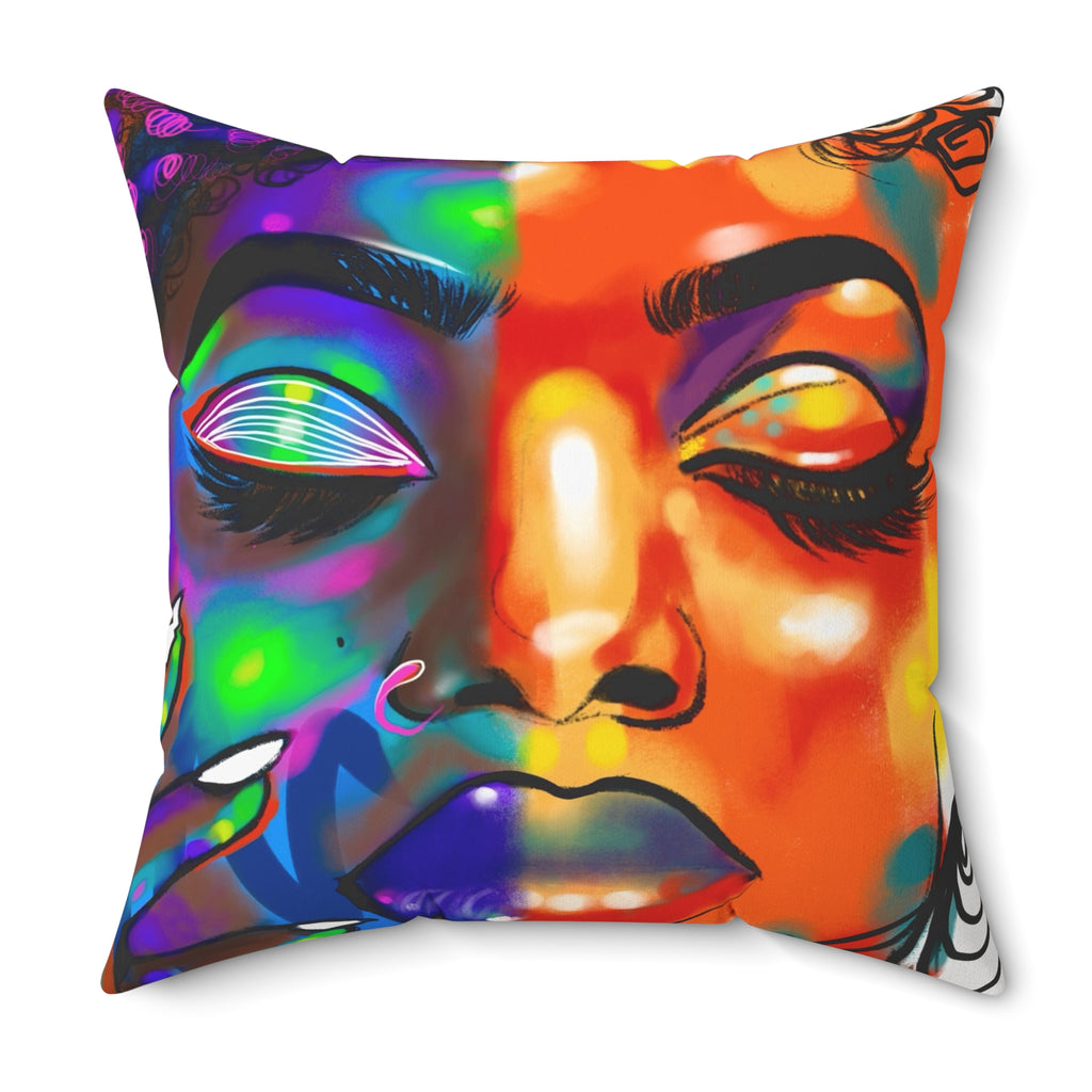 "Abstract Queen" Throw Pillow