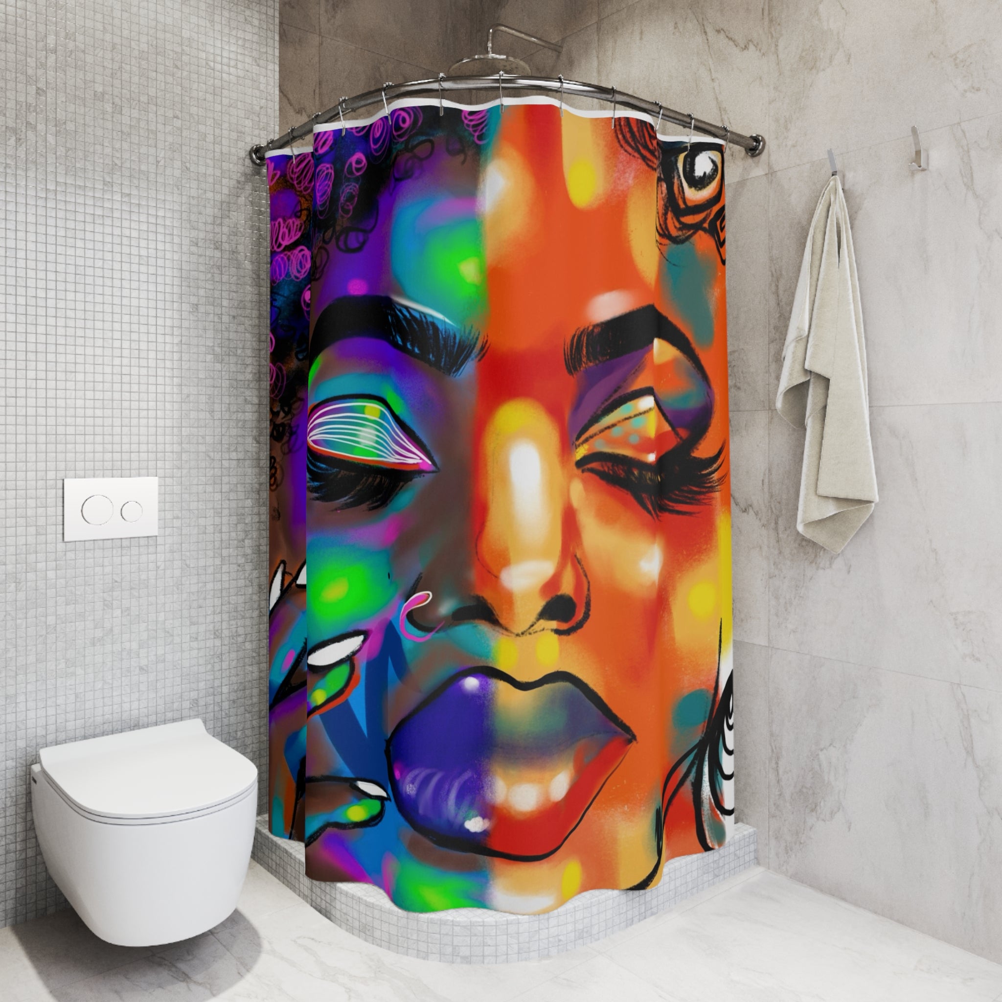 "Abstract Queen"  Shower Curtain