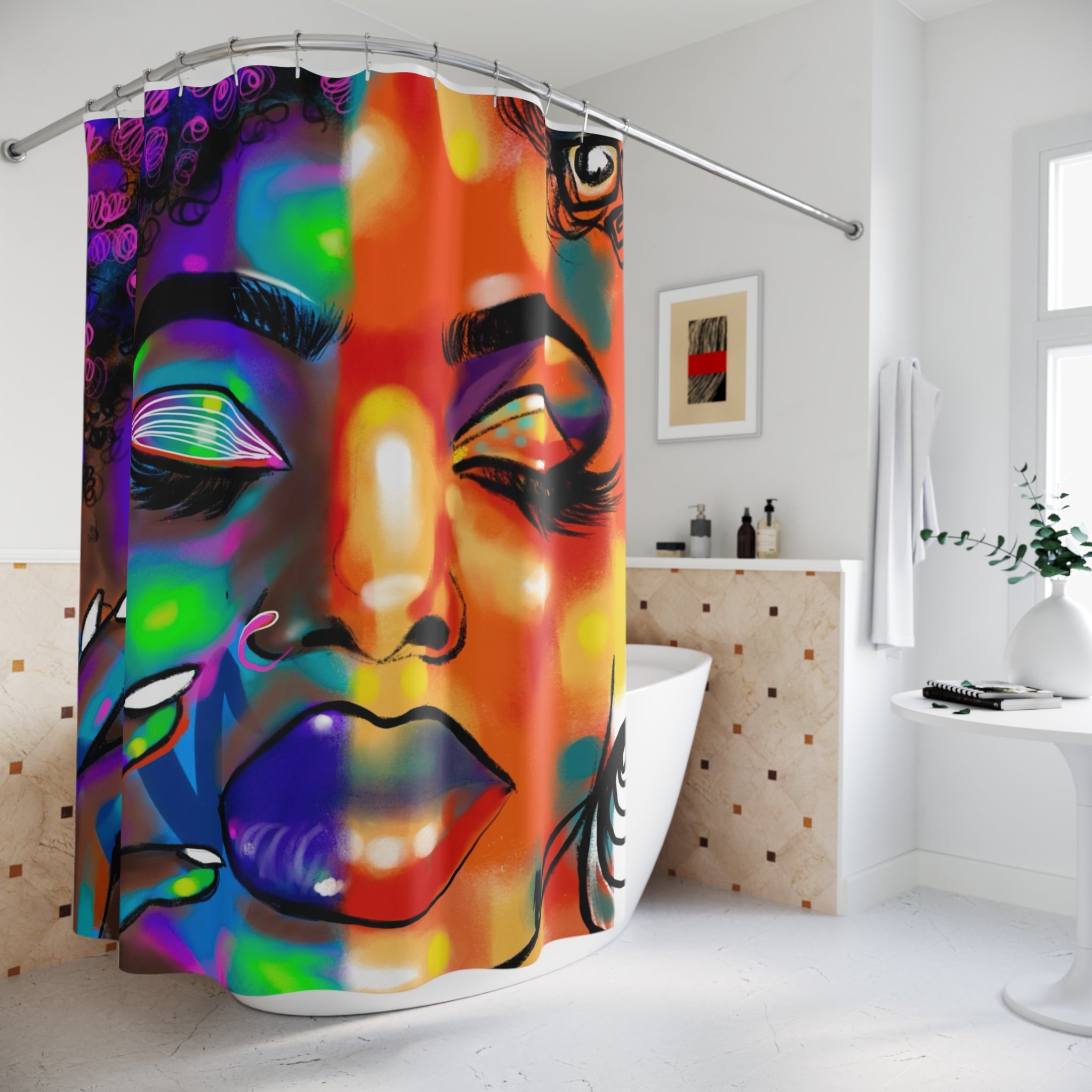 "Abstract Queen"  Shower Curtain