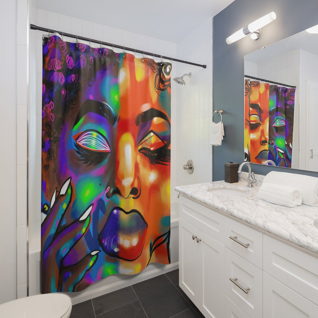 "Abstract Queen"  Shower Curtain