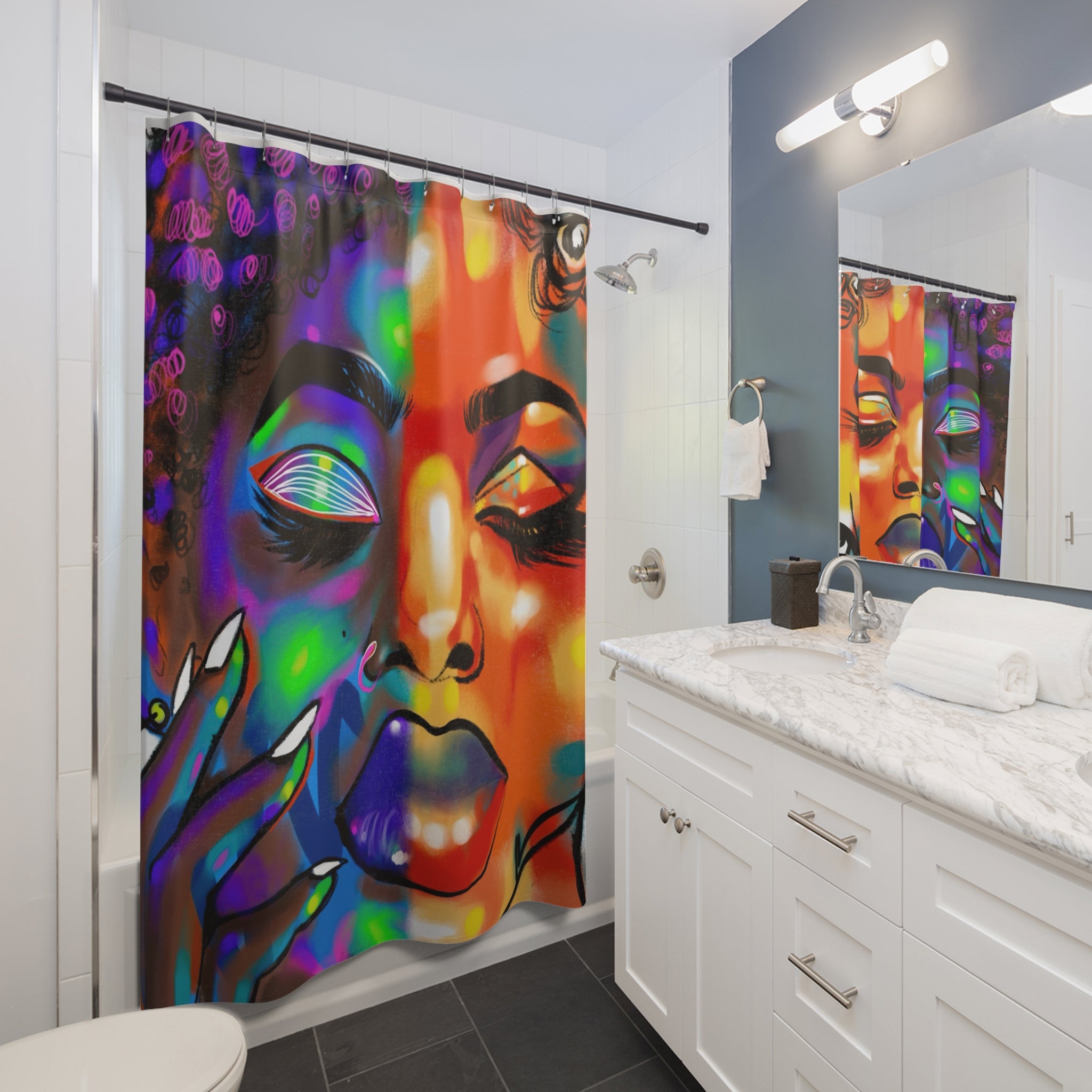 "Abstract Queen"  Shower Curtain