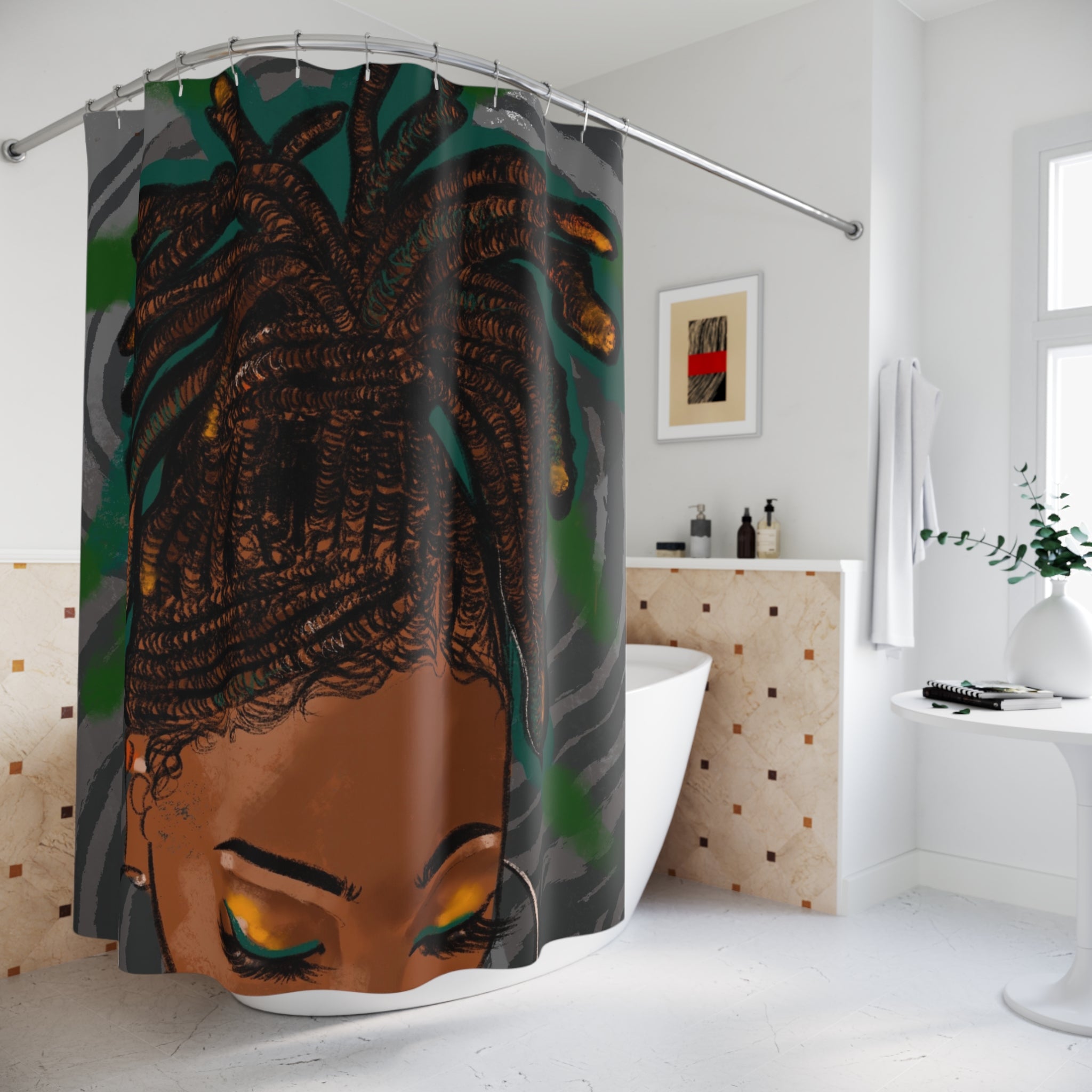 "Loc Goddess"  Shower Curtain