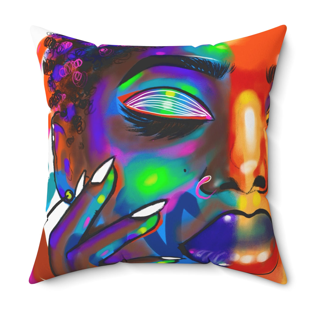 "Abstract Queen" Throw Pillow