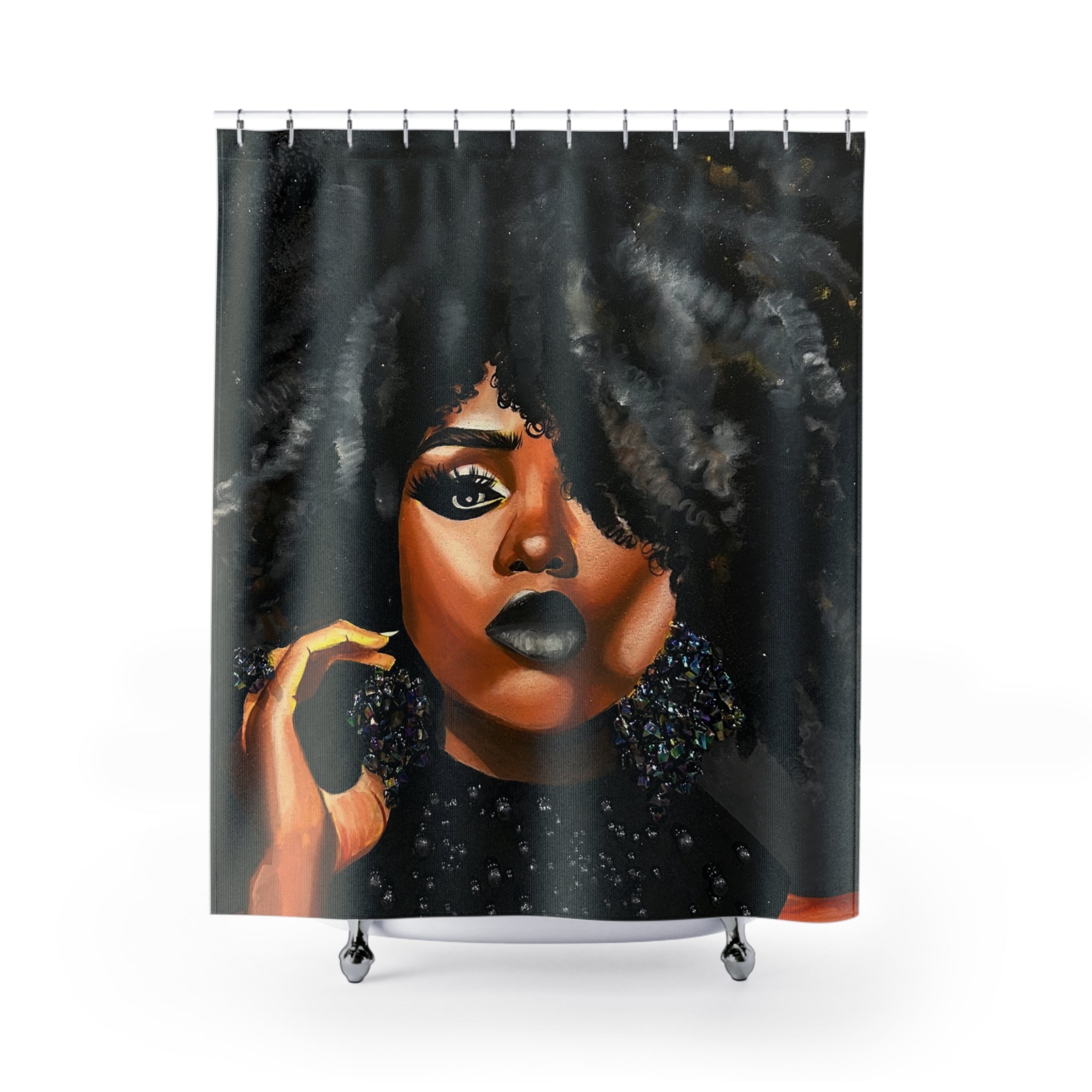"Black Diamond"  Shower Curtain