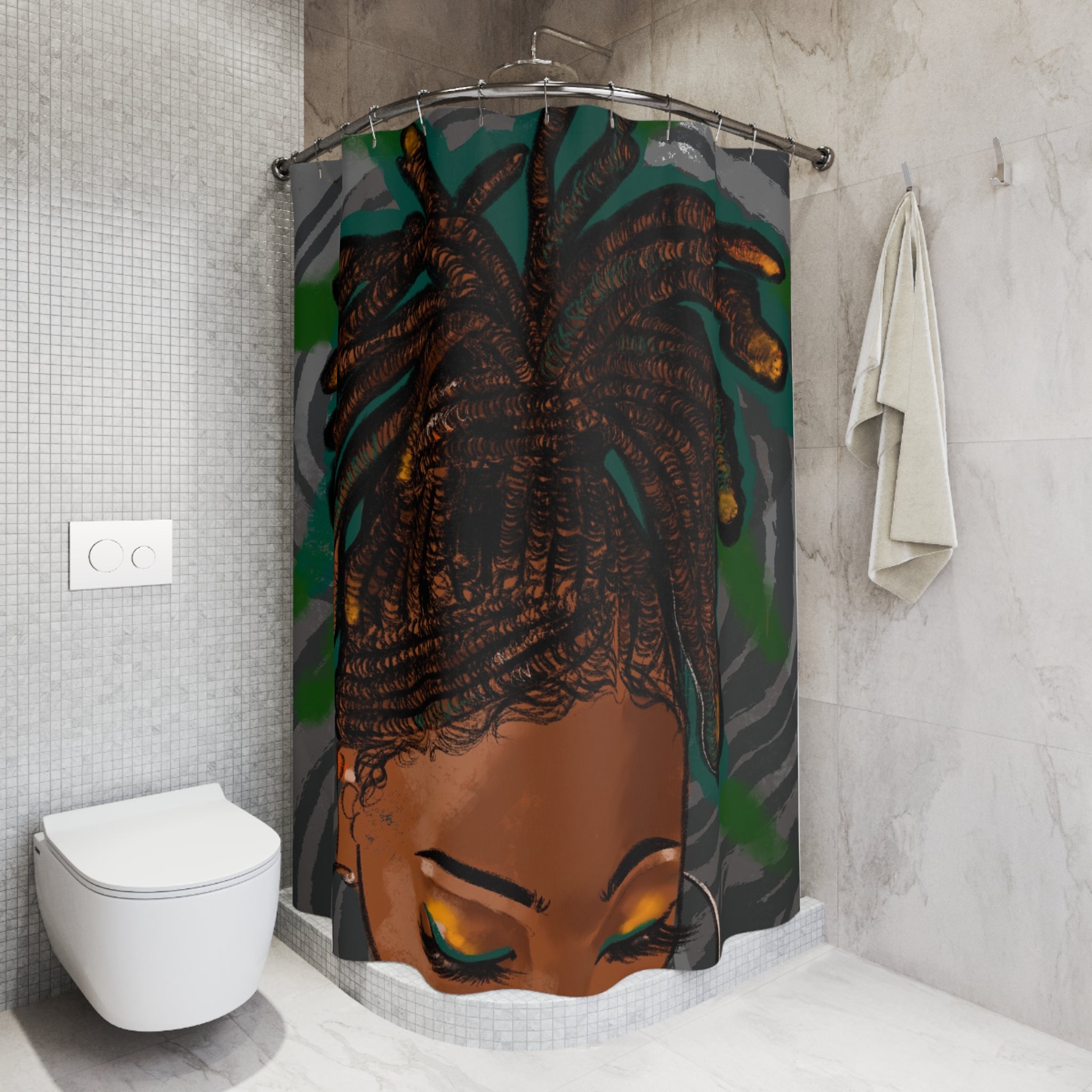 "Loc Goddess"  Shower Curtain