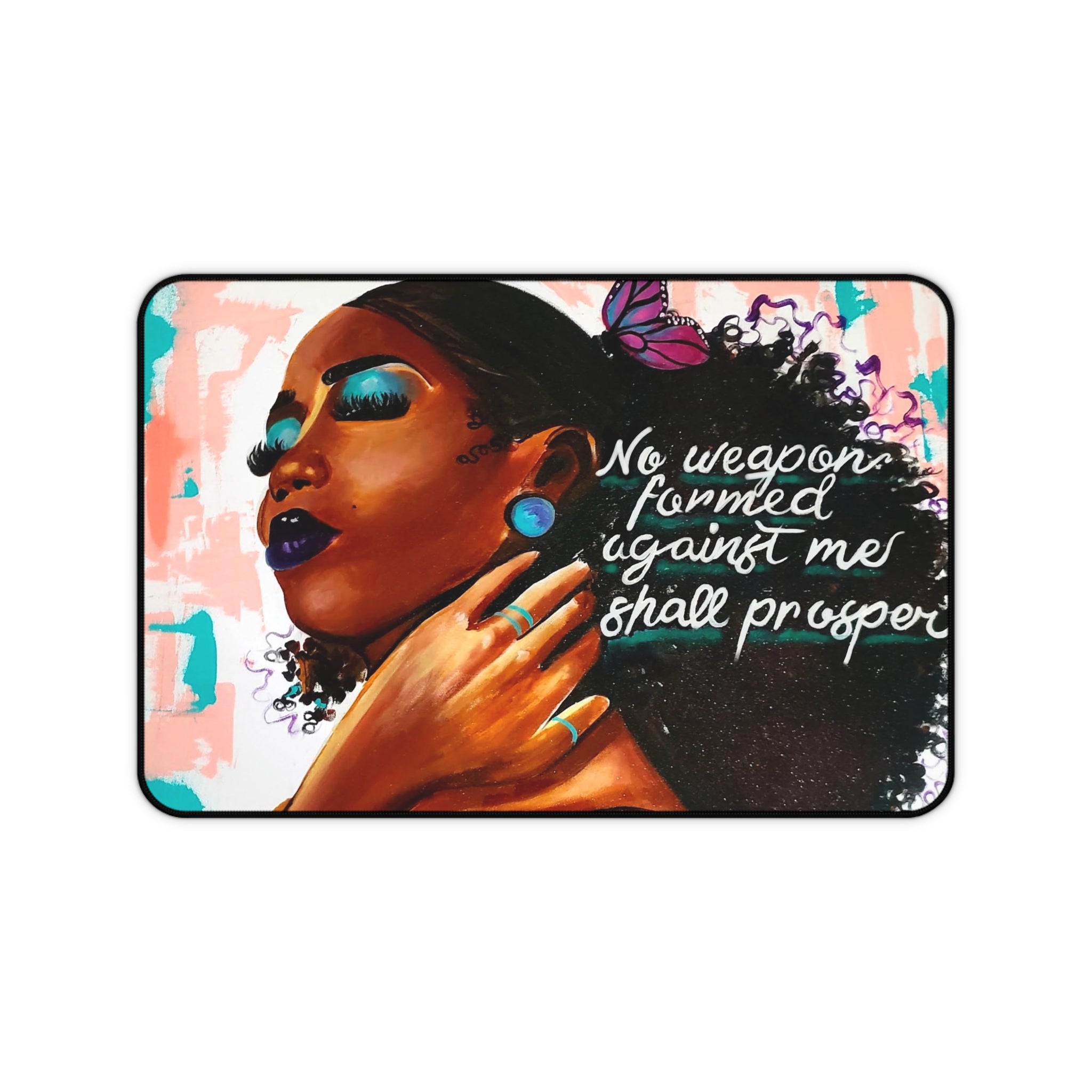 "No Weapons Formed" Desk Mat