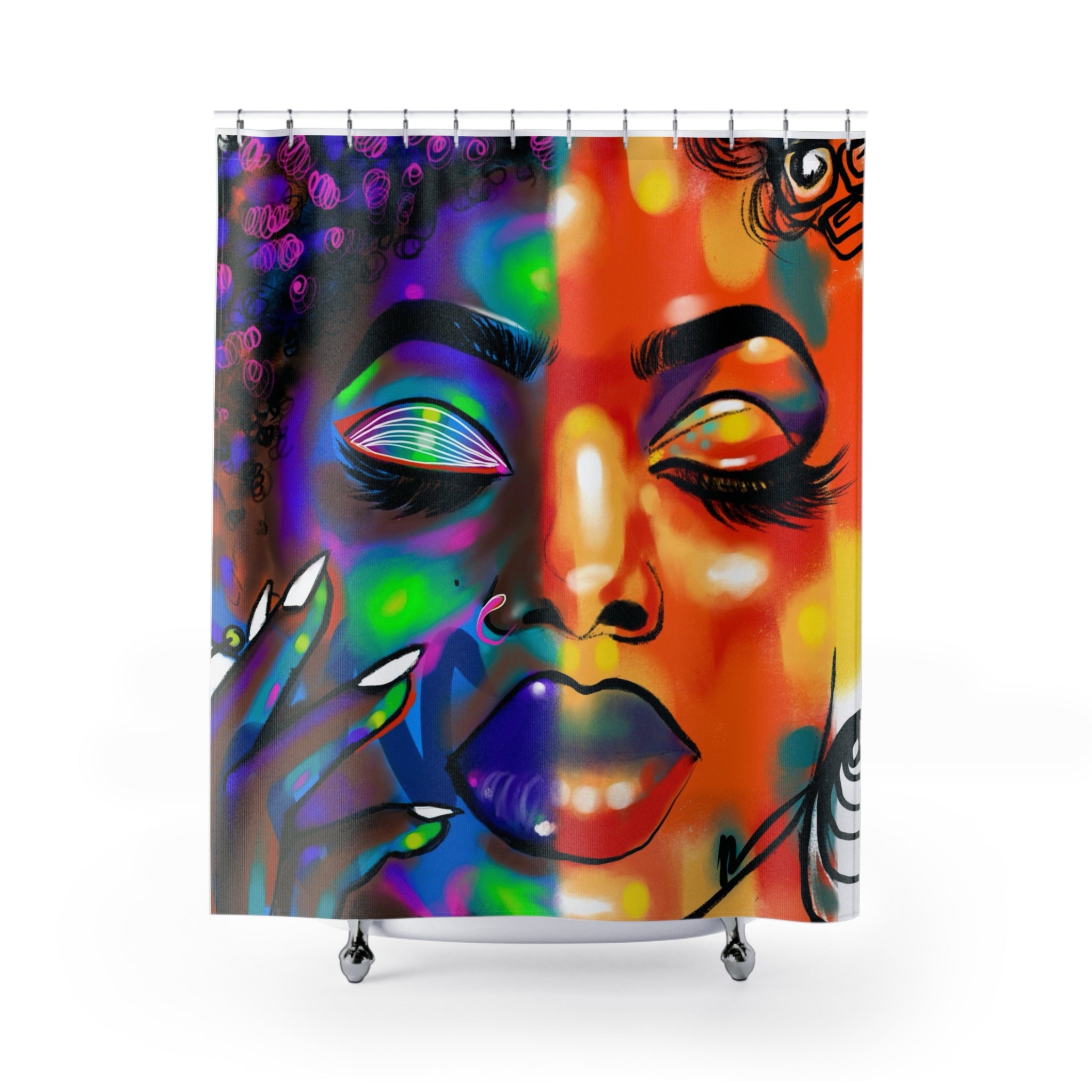 "Abstract Queen"  Shower Curtain