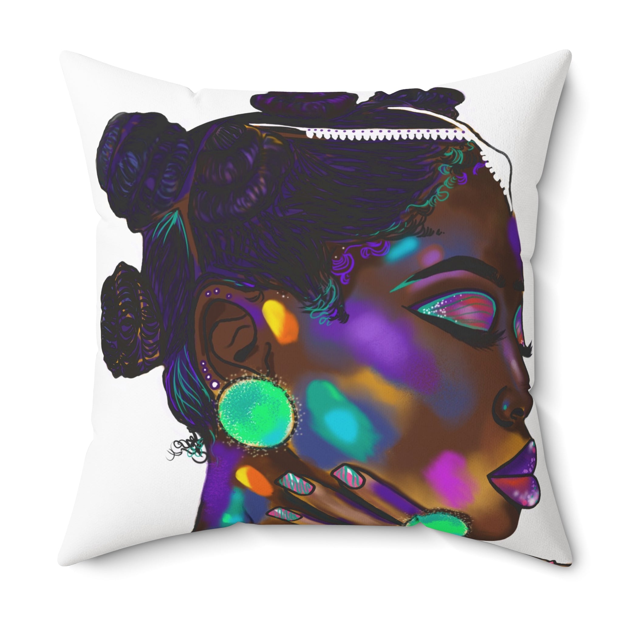 "Bantu Knots" Throw Pillow