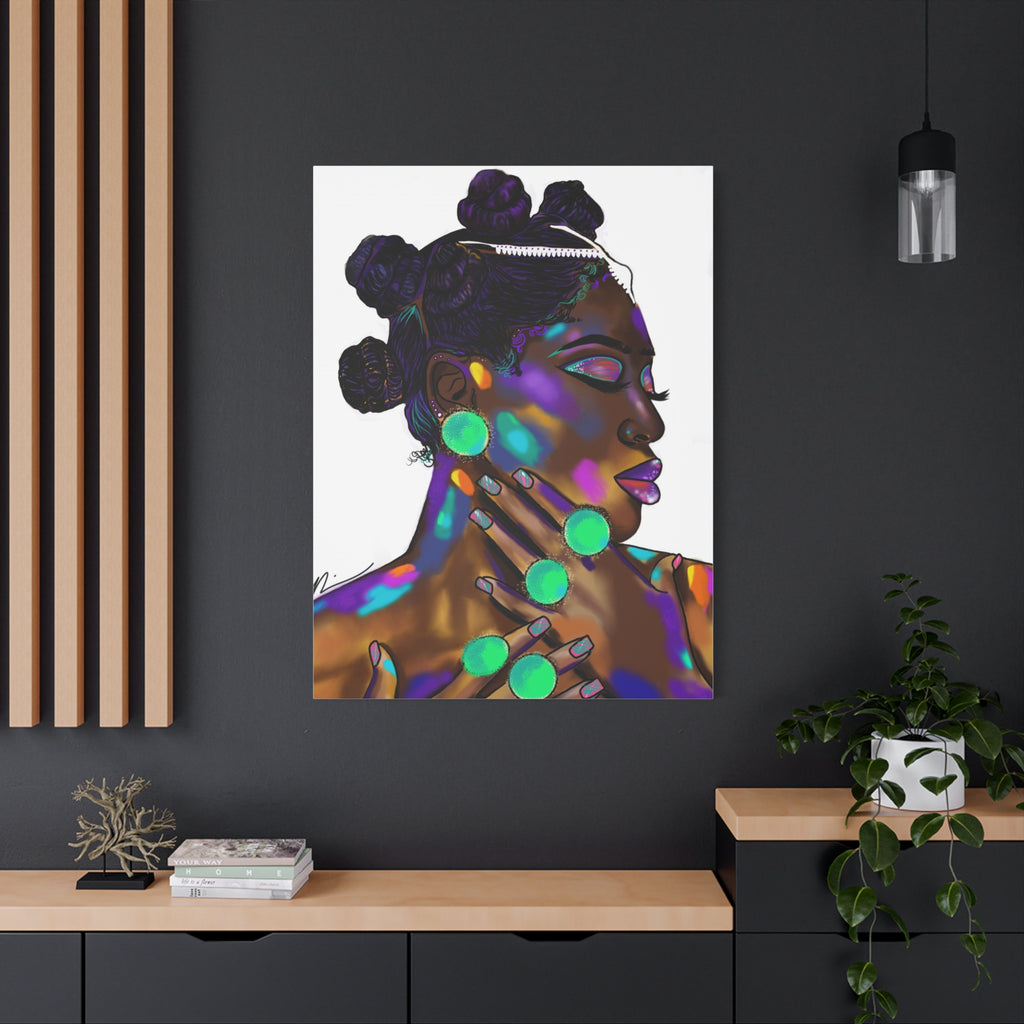 "Bantu Knots" Canvas Print