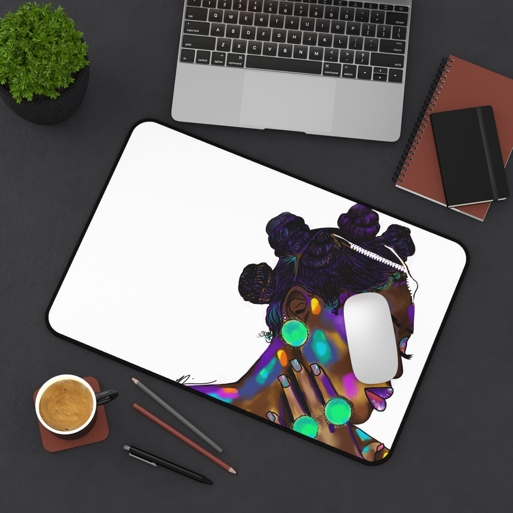 "Bantu Knots" Desk Mat