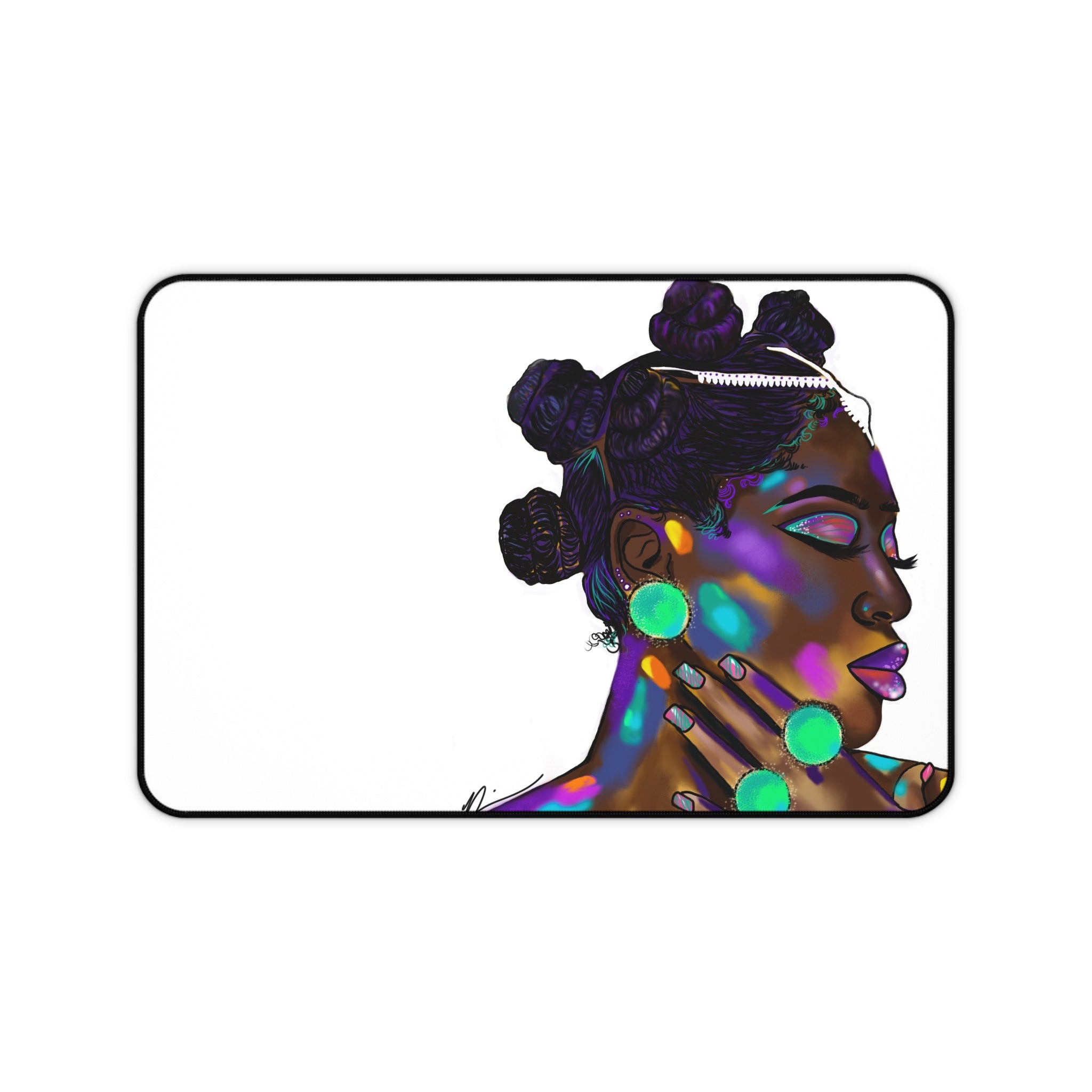 "Bantu Knots" Desk Mat
