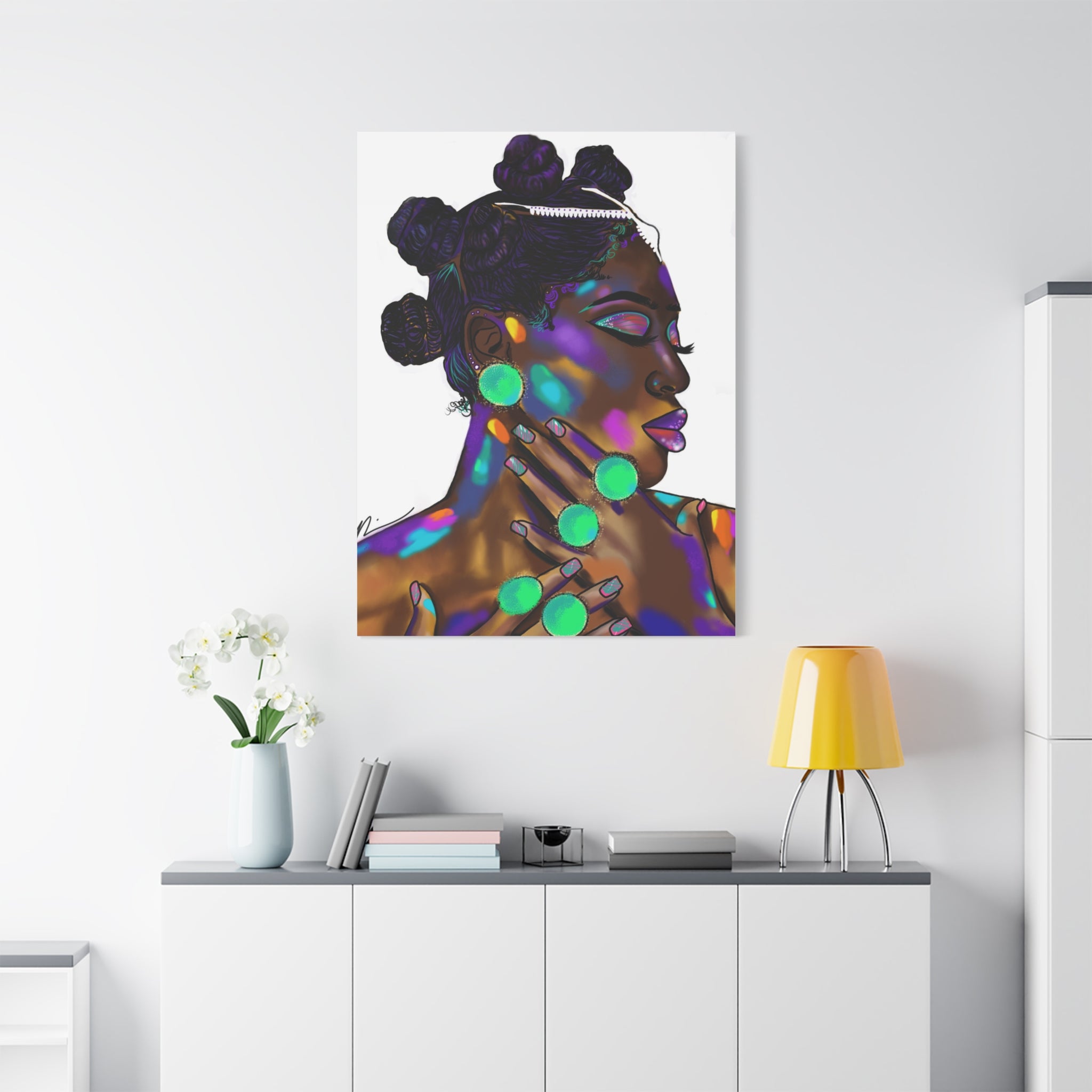 "Bantu Knots" Canvas Print