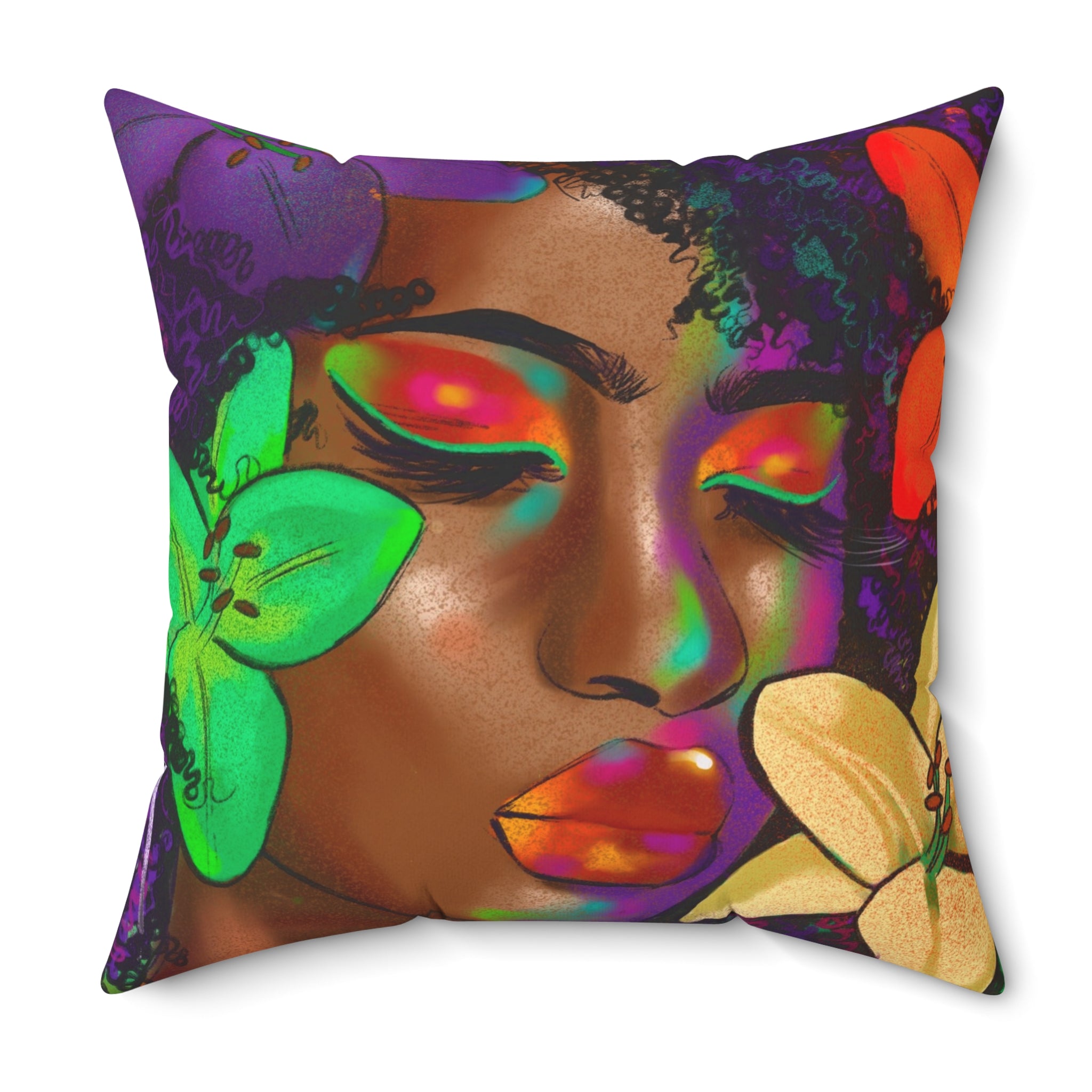 "Floral Essence" Throw Pillow