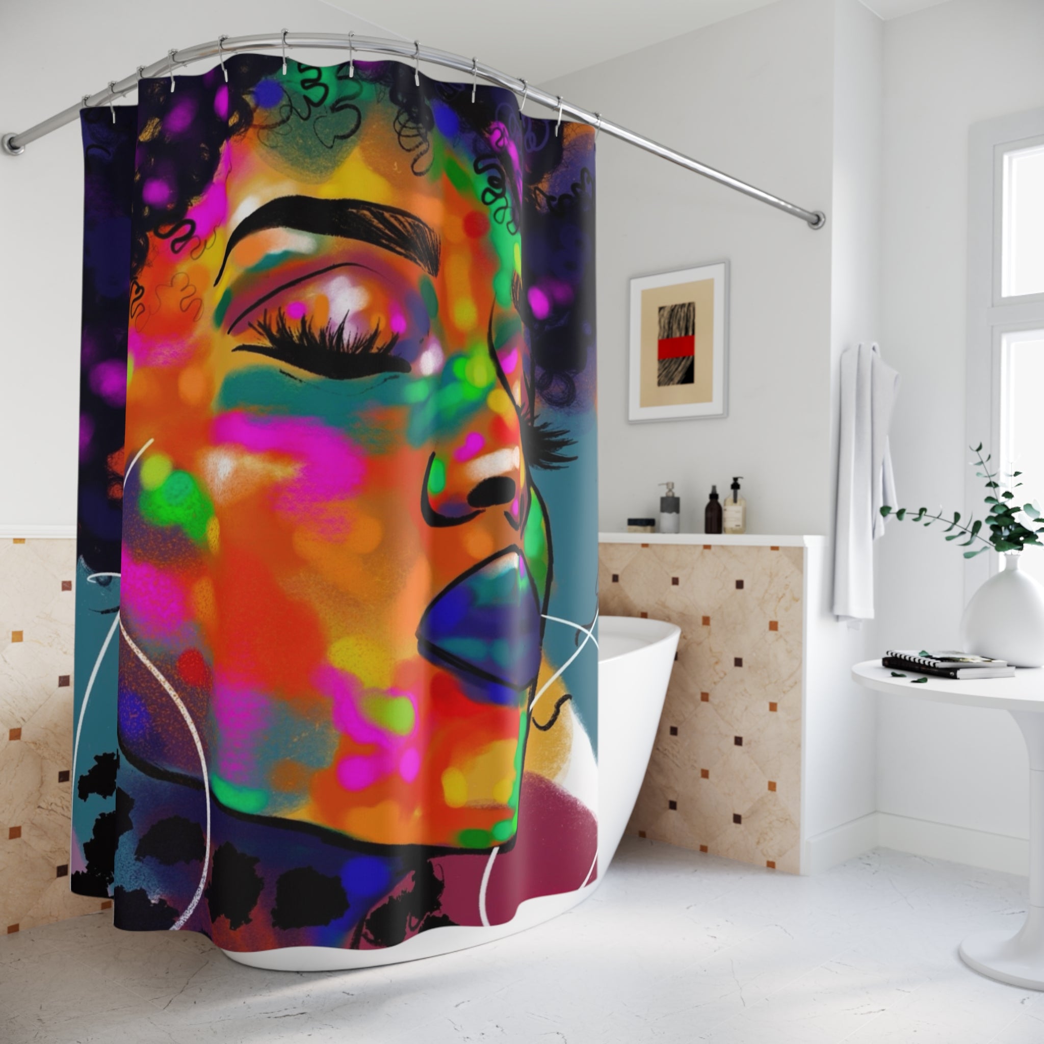 "Color Waves"  Shower Curtain